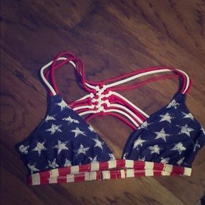 America flags bathing suit